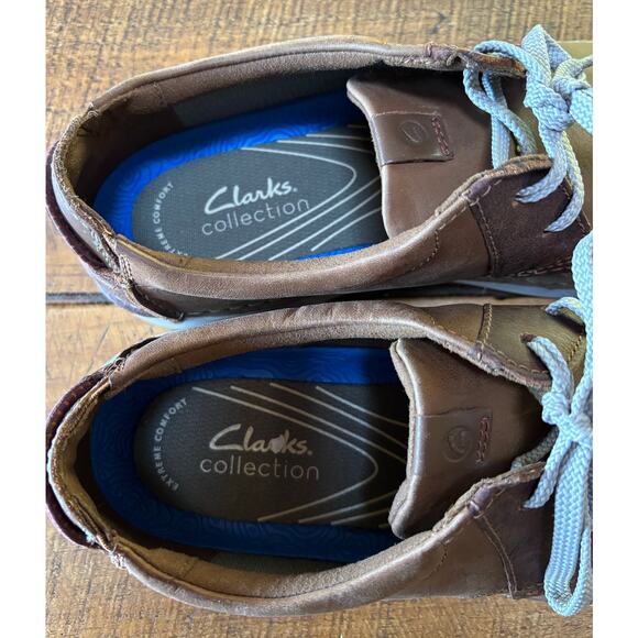 Clarks‎ Gereld Low Lace-Up Shoes Brown Extreme Comfort Mens Size 9.5 - Picture 8 of 10